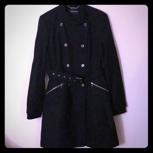 NWT Express Military Style Pea Coat sz L